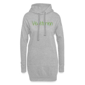 Vegetarier - Hoodie-Kleid - Grau meliert - Vorne