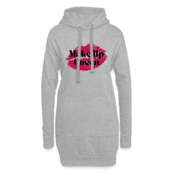 Make up queen - Hoodie Dress - heather grey - Front
