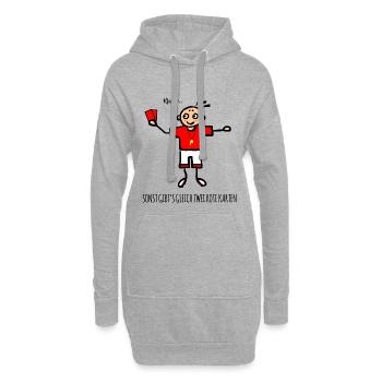 Schiedsrichter Zwei Rote Karten - Hoodie-Kleid - Grau meliert - Vorne