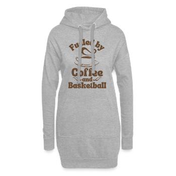 Kaffee Basketball Liebhaber - Hoodie-Kleid - Grau meliert - Vorne