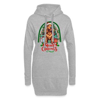 Irish Setter Christmas - Hoodie Dress - heather grey - Front