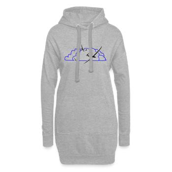 Segelflugzeug Segelfliegen Segelflieger Pilot - Hoodie-Kleid - Grau meliert - Vorne