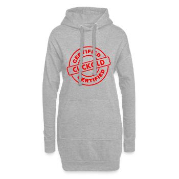 Cuckold - Hoodie-Kleid - Grau meliert - Vorne