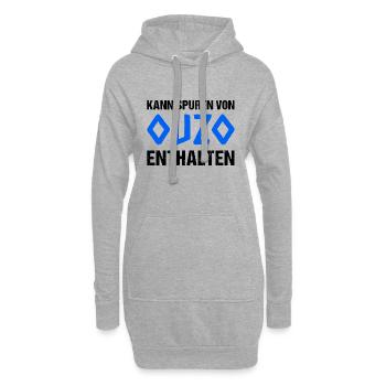 Kann Spuren Von Ouzo Enthalten - Hoodie-Kleid - Grau meliert - Vorne