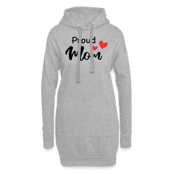 Proud Mom - Sweat-shirt à capuche long Femme - gris chiné - Devant