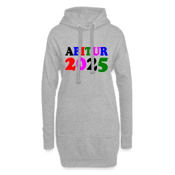 Abitur 2025 - Hoodie-Kleid - Grau meliert - Vorne