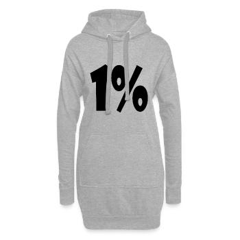 1 - Hoodie-Kleid - Grau meliert - Vorne
