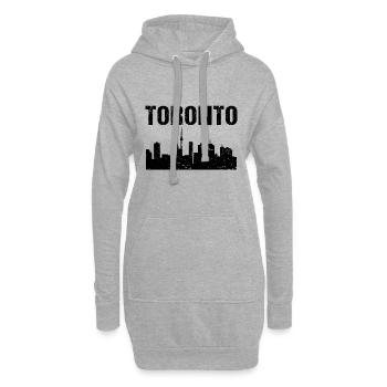 Toronto Skyline - Hoodie-Kleid - Grau meliert - Vorne