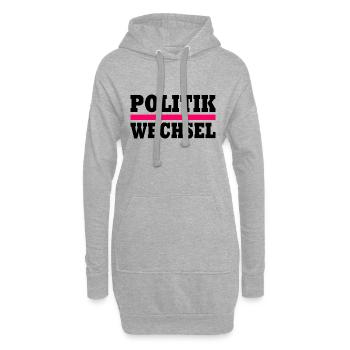 politikwechsel - Hoodie-Kleid - Grau meliert - Vorne