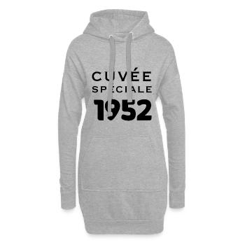 Cuvée spéciale 1952 - Sweat-shirt à capuche long Femme - gris chiné - Devant