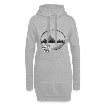 Alpen überquerer Design - Hoodie-Kleid - Grau meliert - Vorne