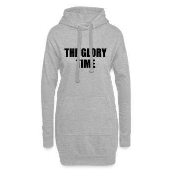 The glory time - Hoodie-Kleid - Grau meliert - Vorne