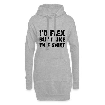 Ironic Funny grunge Id Flex But I Like This - Hoodie-Kleid - Grau meliert - Vorne