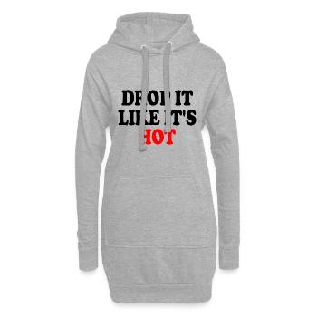 drop it like its hot - Hoodie-Kleid - Grau meliert - Vorne