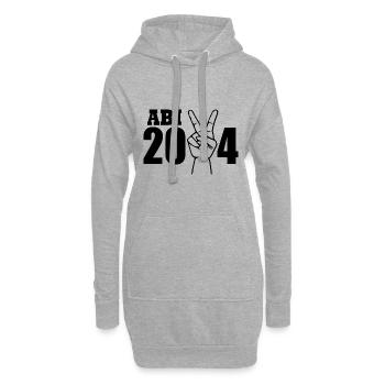 Abi 2024 - Hoodie-Kleid - Grau meliert - Vorne