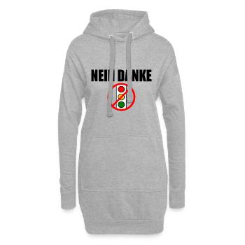 Ampel nein dank - Hoodie-Kleid - Grau meliert - Vorne