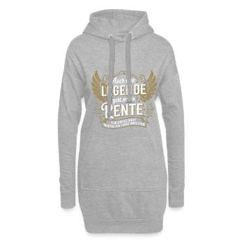 Même une légende prend sa retraite - Sweat-shirt à capuche long Femme - gris chiné - Devant