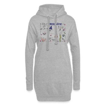 An der Nordseeküste - Hoodie-Kleid - Grau meliert - Vorne