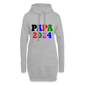 Papa 2024 - Hoodie-Kleid - Grau meliert - Vorne