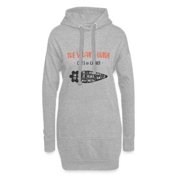 Vegan's Guide Möhrenstücke - Hoodie-Kleid - Grau meliert - Vorne
