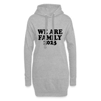 We are family 2023 - Sweat-shirt à capuche long Femme - gris chiné - Devant