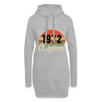 Anniversaire original de 1972 - Sweat-shirt à capuche long Femme - gris chiné - Devant