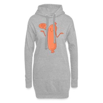 Wurst Bockwurscht Egal Bockwurst Weil's wurscht is - Hoodie-Kleid - Grau meliert - Vorne