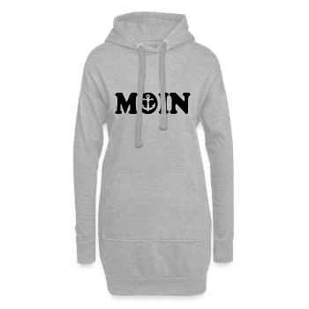 Moin - Sweat-shirt à capuche long Femme - gris chiné - Devant