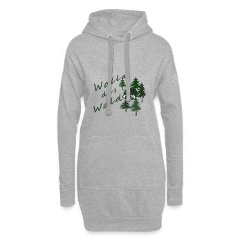Wolla das Waldschaf! - Hoodie-Kleid - Grau meliert - Vorne