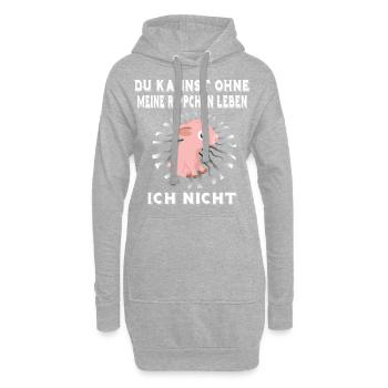 Veganer Vegan Tierschutz Tierrechte Soja Tofu - Hoodie-Kleid - Grau meliert - Vorne