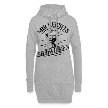 Skifahren - Hoodie-Kleid - Grau meliert - Vorne