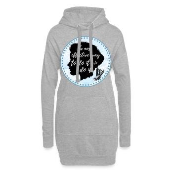 Amelia Earhart motivational - Hoodie-Kleid - Grau meliert - Vorne
