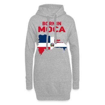 République dominicaine - Sweat-shirt à capuche long Femme - gris chiné - Devant