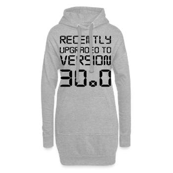 30e anniversaire - Sweat-shirt à capuche long Femme - gris chiné - Devant