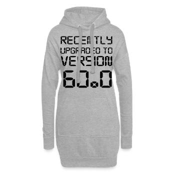 60e anniversaire - Sweat-shirt à capuche long Femme - gris chiné - Devant