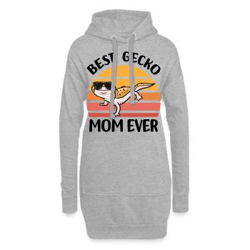 Gecko Mama - Sweat-shirt à capuche long Femme - gris chiné - Devant