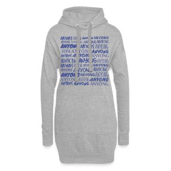 Anyong - Sweat-shirt à capuche long Femme - gris chiné - Devant