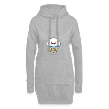 Rays eine andere Wolke! - Hoodie-Kleid - Grau meliert - Vorne