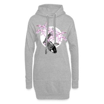 Cherry Blossoms SAKURA NISHIKIGOI Koi 2 - Hoodie-Kleid - Grau meliert - Vorne