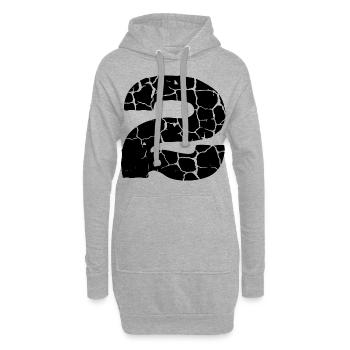 Maillot numéro 2 - Sweat-shirt à capuche long Femme - gris chiné - Devant