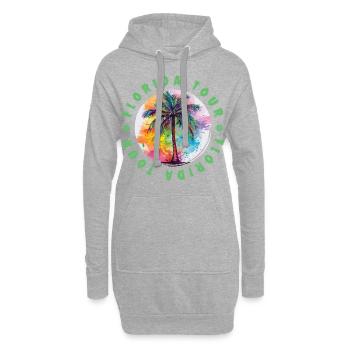 Florida Tour Urlaub Plame Bunt - Hoodie-Kleid - Grau meliert - Vorne