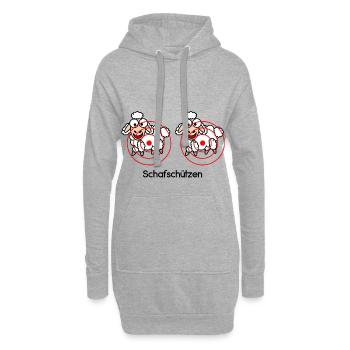 Schafschützen #Schafmania - Hoodie-Kleid - Grau meliert - Vorne