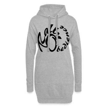 Conception d'obéissance de rallye pour le sport canin avec chien - Sweat-shirt à capuche long Femme - gris chiné - Devant