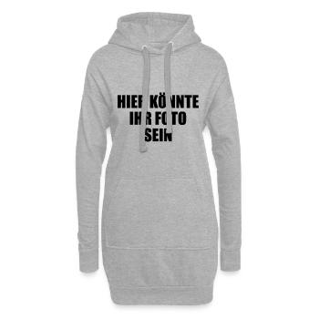 Hier könnte ihr Foto Geschenk selber gestalten - Hoodie-Kleid - Grau meliert - Vorne