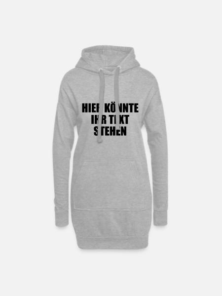 Hier könnte ihr Text Geschenk selber gestalten - Hoodie-Kleid - Grau meliert