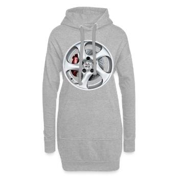 Felgen - Hoodie-Kleid - Grau meliert - Vorne