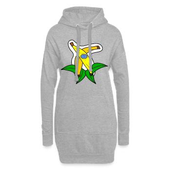 Two bananas - Hoodie-Kleid - Grau meliert - Vorne