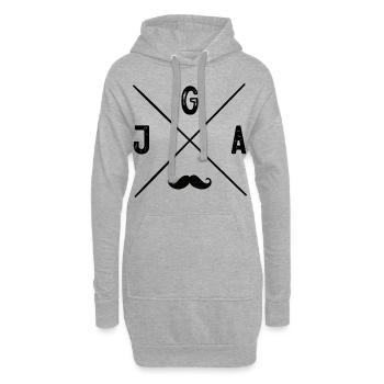 Junggesellenabschied Polterabend Team Bräutigam - Hoodie-Kleid - Grau meliert - Vorne