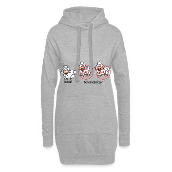 Schaf vs Schafschützen #Schafmania - Hoodie-Kleid - Grau meliert - Vorne