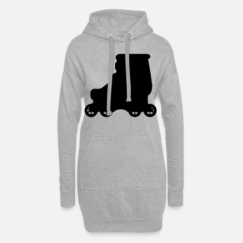 Inline Skate - Aggressive Skate - Hoodie-Kleid - Grau meliert